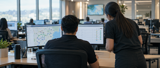 Pulse dispatchers working from the routing board